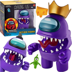 FIGURKA AMONG US FIOLETOWY IMPOSTOR 22CM + CZAPKI