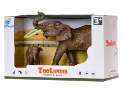 SŁOŃ Z DZIECKIEM ZOOLANDIA FIGURKI KOLEKCJONERSKIE ŚWIAT ZWIERZĄT