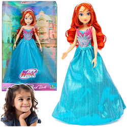 LALKA WINX CLUB GRAND BALL BLOOM WRÓŻKA 26 cm NIEBIESKA BŁYSZCZĄCA SUKIENKA