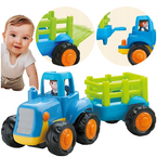 TRAKTOR Z PRZYCZEPĄ CIĄGNIK POJAZD ROLNICZY Z NAPĘDEM RUCHOME ELEMENTY WIEŚ