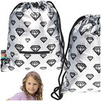 WOREK NA BUTY PLECAK NA SZNURKACH ST.RIGHT SO-11 SILVER DIAMONDS 45x38 cm