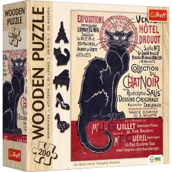 PUZZLE DREWNIANE 200 CZARNY KOT THEOPHILE ALEXANDRE STEINLEN 20254 TREFL
