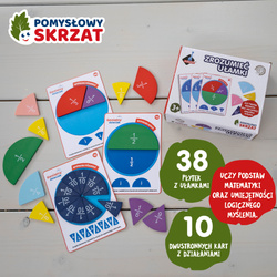 ZABAWKA DREWNIANA ZROZUMIEĆ UŁAMKI NAUKA MATEMATYKI POMYSŁOWY SKRZAT ASKATO