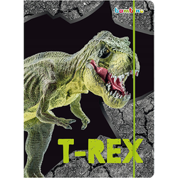 TECZKA SZKOLNA Z GUMKĄ A4 BAMBINO DINOZAUR T-REX
