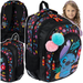 PLECAK SZKOLNY WODOODPORNY 4-KOMOROWY ST.MAJEWSKI STITCH ALOHA CZARNY
