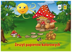 ZESZYT PAPIERÓW KOLOROWYCH WYCINANKA A5 32K KRESKA - 5 sztuk