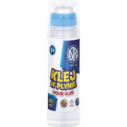 KLEJ SZKOLNY W PŁYNIE Z APLIKATOREM TRANSPARENTNY 125 ml ASTRA - 12 sztuk