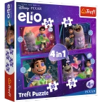 PUZZLE 4w1 POZAZIEMSKIE MISJE ELIO DISNEY PIXAR UKŁADANKA 34665 TREFL