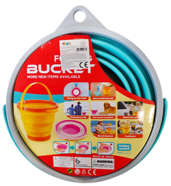 WIADRO SKŁADANE WIADERKO SILIKONOWE UNIWERSALNE DO PIASKU NA WODĘ NIEB.