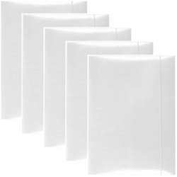 TECZKA Z GUMKĄ A4 3-SKRZYDŁOWA LAKIEROWANA OFFICE PRODUCTS BIAŁA - 5 szt.