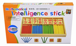 DREWNIANE LICZYDŁO CYFERKI PATYCZKI DO LICZENIA