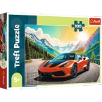 PUZZLE 100 EL WYŚCIG Z CZASEM SAMOCHÓD WYŚCIGOWY AUTO UKŁADANKA TREFL 16490