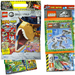 LEGO JURASSIC WORLD DINOZAURY GAZETKI 2 MAGAZYNY + 2 FIGURKI + 2 KARTY