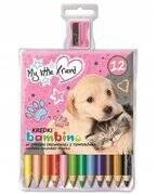 KREDKI W DREWNIE 12K MY LITTLE FRIEND KOTKI PIESKI