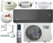 KLIMATYZACJA KAISAI ICE BLACK 3,5 kW  WIFI JONIZATOR GRZANIE ZESTAW 3 m