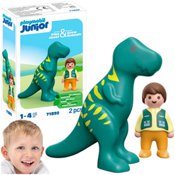 PLAYMOBIL JUNIOR CHŁOPIEC I DINOZAUR FIGURKI KLOCKI DLA NAJMŁODSZYCH 71892
