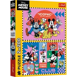 PUZZLE MYSZKA MIKI 2x200 EL. CZAS Z PRZYJACIÓŁMI UKŁADANKA TREFL 13319