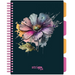 KOŁOZESZYT B5 ZESZYT NA SPIRALI W KRATKĘ 100K STRIGO PADS KWIATY GRANATOWY