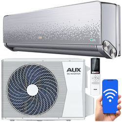 KLIMATYZATOR ŚCIENNY AUX C-PRO GREY 2,7 kW WiFi GRZANIE INTELIGENTNY NAWIEW