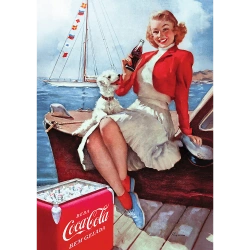 PUZZLE 1000 ELEMENTÓW COCA COLA CZAS NA PRZERWĘ UKŁADANKA TREFL 12099