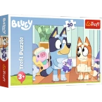 PUZZLE 30 ELEMENTÓW BLUEY ZAWSZE JEST WESOŁO PIESEK UKŁADANKA 18324 TREFL