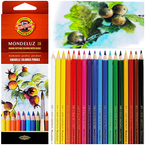 KREDKI AKWARELOWE MONDELUZ KOH-I-NOOR 18 KOLORÓW ARTYSTYCZNE PĘDZELEK