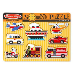 PUZZLE DŹWIĘKOWE UKŁADANKA POJAZDY MELISSA DOUG