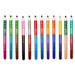 MAZAKI PISAKI FLAMASTRY DWUSTRONNE ASTRA 12 SZTUK = 24 KOLORY INTENSYWNE