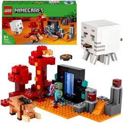 LEGO MINECRAFT ZASADZKA W PORTALU DO NETHERU KLOCKI FIGURKI 352 EL. 21255
