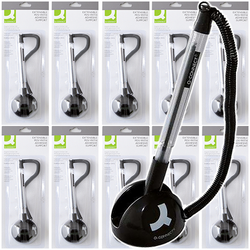 DŁUGOPIS NA SPRĘŻYNCE MOCOWANY PRZYKLEJANY 0,7mm Q-CONNECT - 10 szt.