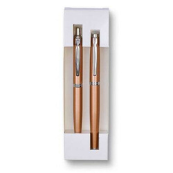 PIÓRO WIECZNE DŁUGOPIS ZENITH AUTOMATYCZNY KOMPLET 2w1 GOLD ROSE ETUI OMEGA