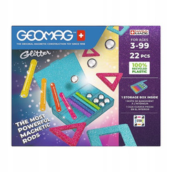 GEOMAG KLOCKI MAGNETYCZNE GLITTER BŁYSZCZĄCE 22 EL