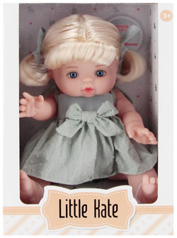 LALKA BOBAS NIEMOWLAK DZIEWCZYNKA W SUKIENCE BLONDYNKA 35CM WARKOCZYKI