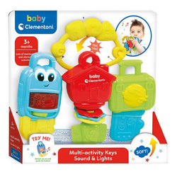 ELEKTRONICZNE KLUCZYKI INTERAKTYWNE GRYZAK ŚWIATŁO DŹWIĘK CLEMENTONI BABY