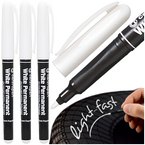 MARKER PISAK FLAMASTER PERMANENTY OKRĄGŁY BIAŁY 1,2mm CENTROPEN - 3 szt.