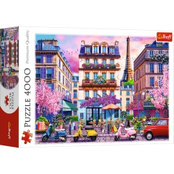 PUZZLE 4000 ELEMENTÓW WIOSNA W PARYŻU WIEŻA EIFLA UKŁADANKA TREFL 45011
