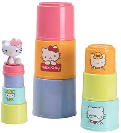 PIRAMIDKA WIEŻA 58 CM FOREMKI KUBECZKI Z CYFRAMI HELLO KITTY NAUKA LICZENIA
