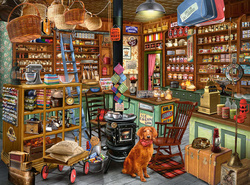 PUZZLE VINTAGE WIELOBRANŻOWY SKLEP PIES 2000EL CASTORLAND
