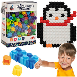 KLOCKI KONSTRUKCYJNE MAŁYCH GENIUSZY KOLOROWE CEGIEŁKI 310 EL. ASKATO