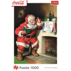 PUZZLE 1000 COCA COLA MIKOŁAJ PRZY KOMINKU BOŻE NARODZENIE TREFL 10922