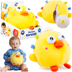 SKACZĄCY KURCZAK INTERAKTYWNY PIŁKA ODTWARZA DŹWIĘKI NAGRYWA MÓWI PL DUMEL