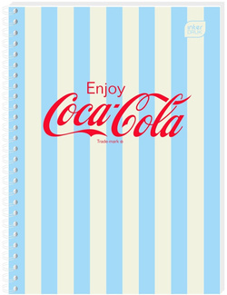 KOŁOZESZYT NOTES A6 80 KARTEK W KRATKĘ NA SPIRALI COCA COLA INTERDRUK
