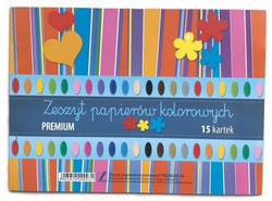ZESZYT PAPIERÓW KOLOROWYCH WYCINANKA A5 15K KRESKA