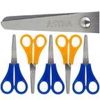 NOŻYCZKI SZKOLNE DLA PRAWORĘCZNYCH ASTRA Z PODZIAŁKĄ 13cm DZIECIĘCE - 5 szt