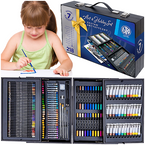 WYPRAWKA SZKOLNA ZESTAW ARTYSTYCZNY W WALIZCE ASTRA 218 EL. KREDKI FARBY