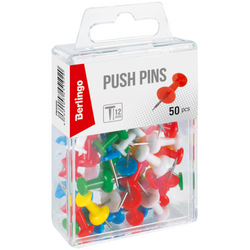 PINEZKI DO TABLICY KORKOWEJ BECZUŁKI KOLOROWE OPAKOWANIE 50 SZTUK BERLINGO