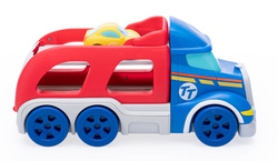 SAMOCHÓD LAWETA Z AUTKIEM OTWIERANA RAMPA OPUSZCZANY ZJAZD DUMEL