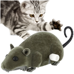 MYSZ NAKRĘCANA DLA KOTA GRYZOŃ REALISTYCZNA MYSZKA UCIEKAJĄCA RUSZA OGONEM