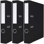 SEGREGATOR A4/50mm Z DŹWIGNIĄ SZYNĄ BASIC-S PP CZARNY Z ETYKIETĄ - 3 sztuki