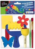 PRZYBORY DO MALOWANIA GĄBKI PĘDZELKI 7 EL. - KIDEA
